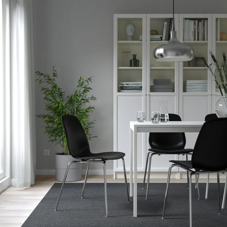 IKEA LIDÅS ЛИДОС, стул, черный / сефаст-хром 995.055.67 фото №9