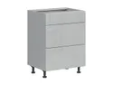 BRW Кухонный базовый шкаф Top Line 60 см с ящиками soft-close серый глянец, серый гранола/серый глянец TV_D3S_60/82_2STB/STB-SZG/SP фото thumb №2