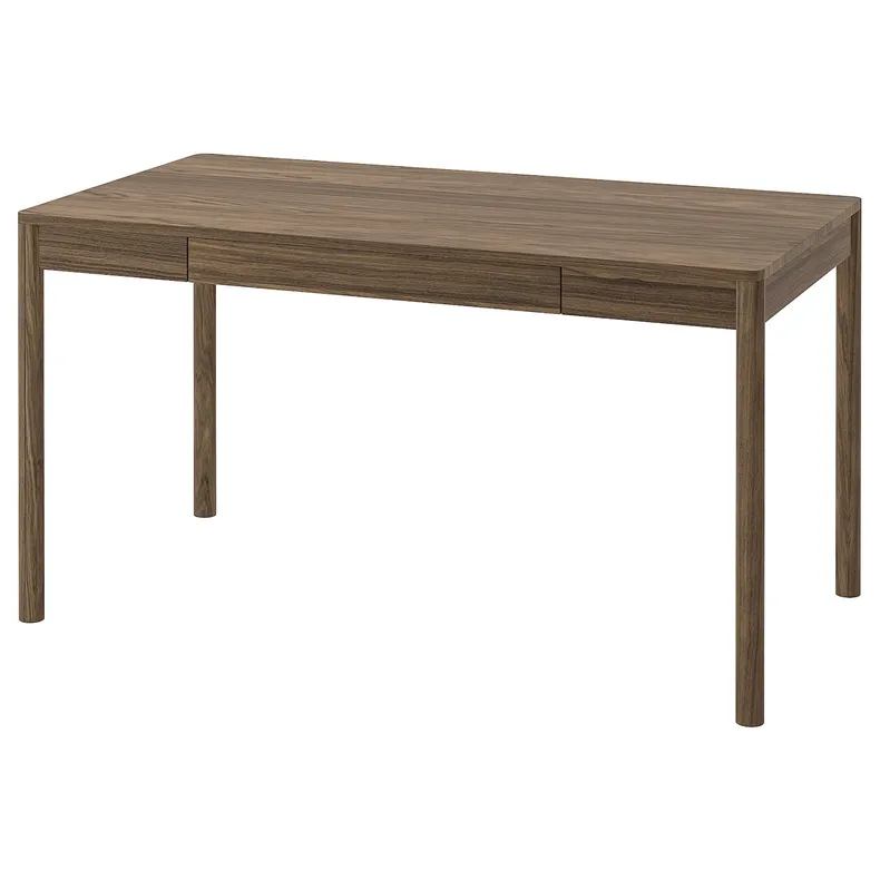 IKEA TONSTAD ТОНСТАД, письмовий стіл, шпон з мореного дуба коричневого кольору, 140x75 см 205.382.12 фото №1