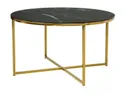 Стол круглый BRW Xana, 80х80 см, черный/золотой BLACK фото thumb №1