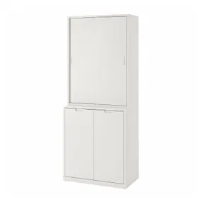 IKEA TONSTAD ТОНСТАД, комбинация для хран с раздв дверц, крем, 81x47x201 см 395.717.63 фото