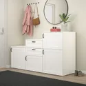IKEA PLATSA ПЛАТСА, шкаф с дверцами и ящиками, белый / саннидальный белый, 180x57x103 см 094.878.84 фото thumb №2