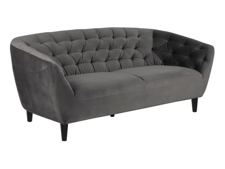 BRW Трехместный диван Ria 3 из стеганого велюра темно-серого цвета SO-RIA-3S--VIC_28 фото №1