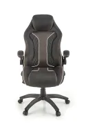Крісло комп'ютерне офісне обертове HALMAR HAMLET чорний / сірий фото thumb №6