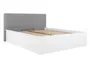 BRW ліжко Tetrix 140x200 з каркасом, контейнером та м'яким узголів'ям білий глянцевий, білий глянець LOZ/140/B/T-BIP/INARI_91 фото