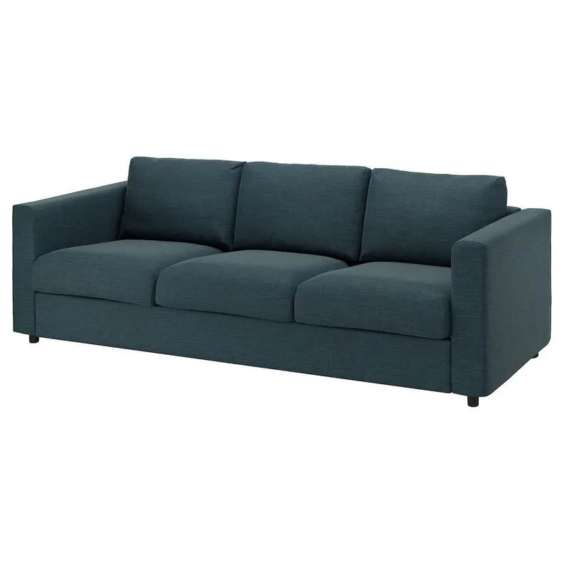 IKEA VIMLE ВИМЛЕ, чехол на 3-местный диван, Темно-синий 194.411.45 фото №2