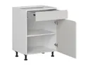BRW Правосторонний кухонный шкаф Sole 60 см с ящиком soft-close светло-серый глянец, альпийский белый/светло-серый глянец FH_D1S_60/82_P/STB-BAL/XRAL7047 фото thumb №3
