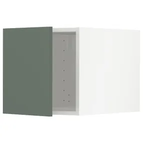 IKEA METOD МЕТОД, верхня шафа, білий / БОДАРП сіро-зелений, 40x40 см 794.700.45 фото