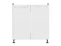BRW Кухонный шкаф под мойку Ирис 80 см двухдверный белый суперматовый, альпийский белый/ белый суперматовый FB_DK_80/82_L/P-BAL/BISM фото