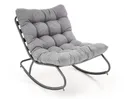 Мягкое кресло-качалка HALMAR GATTO, серый фото thumb №1