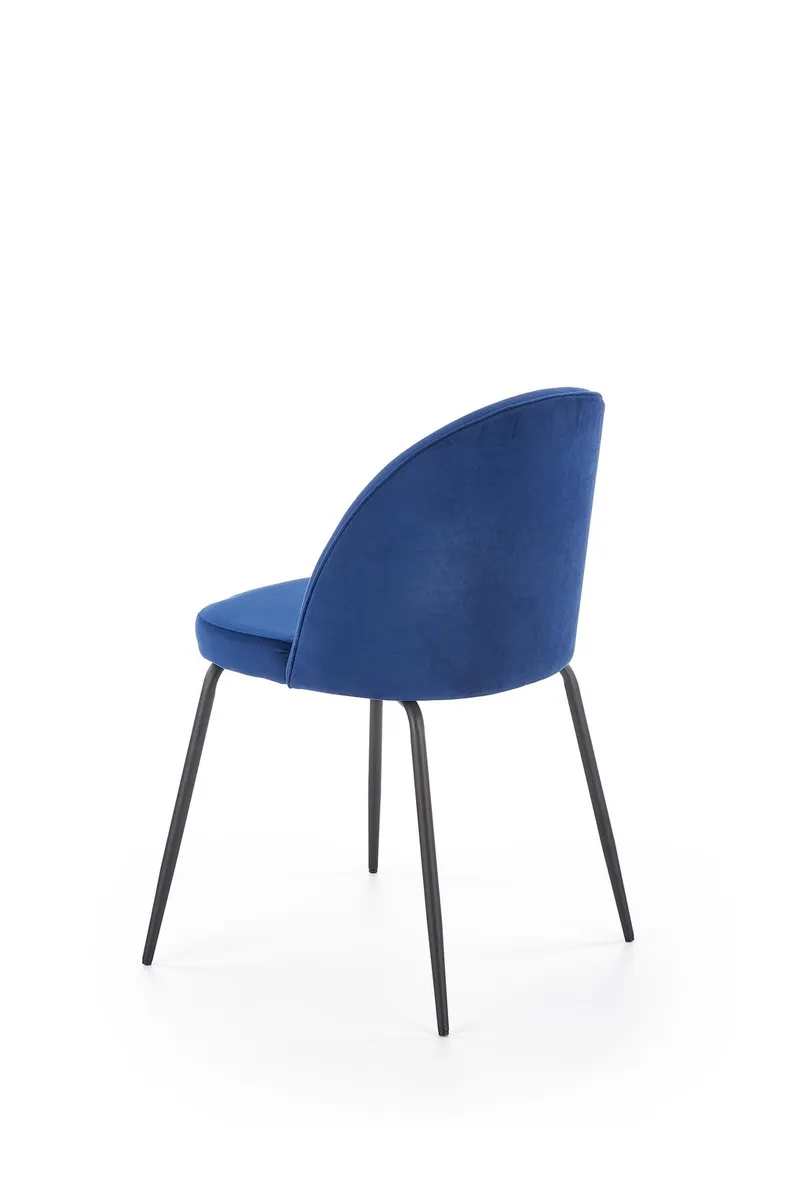 Кухонный стул бархатный HALMAR K314 Velvet, темно-синий фото №2