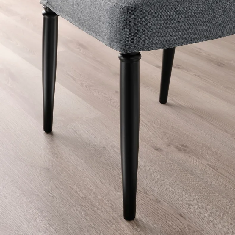 IKEA INGATORP ІНГАТОРП / DANDERYD ДАНДЕРЮД, стіл+4 стільці, чорний чорний / сірий сірий, 110 / 155 см 894.839.57 фото №6