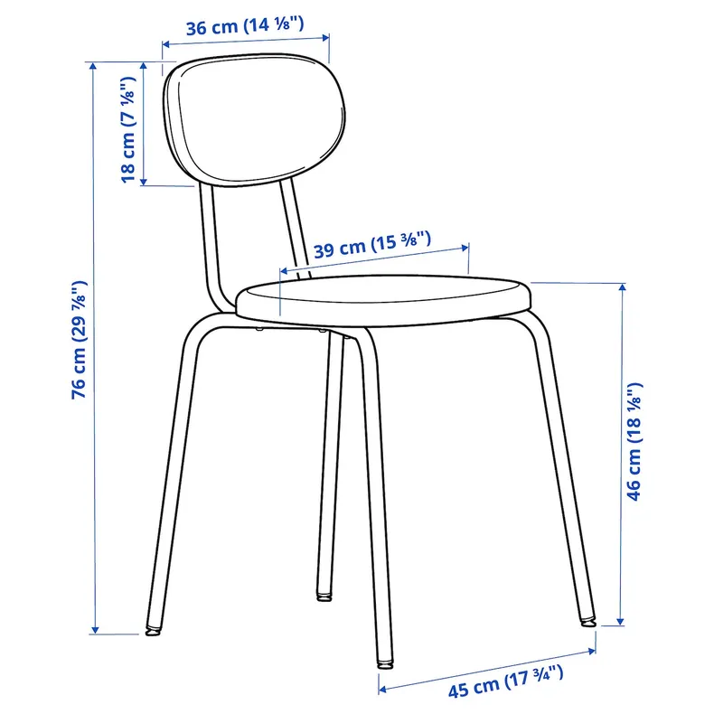 IKEA ÖSTANÖ ЭСТАНЁ, стул, темно-зеленый Реммарн / темно-зеленый 505.689.00 фото №8