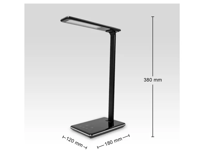 BRW Настільна світлодіодна лампа Tioman з диммером чорна 094628 фото №3