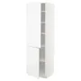 IKEA METOD МЕТОД, высокий шкаф с полками / 2 дверцы, белый / Рингхульт белый, 60x60x200 см 394.666.44 фото