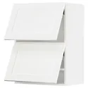 IKEA METOD МЕТОД, навісна шафа гориз 2 дверц нат мех, білий Енкопінг / білий імітація дерева, 60x80 см 694.734.93 фото thumb №1