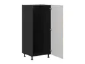 BRW Кухонна шафа L6 60 см правий дуб галіфакс природа для встановлення холодильника, чорний/дубовий галіфакс природа FM_DL_60/143_P-CA/DHN фото thumb №3