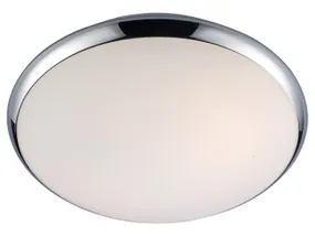 BRW Пластиковий плафон для ванної кімнати Kreo на 2 точки білий/сріблястий 084004 фото