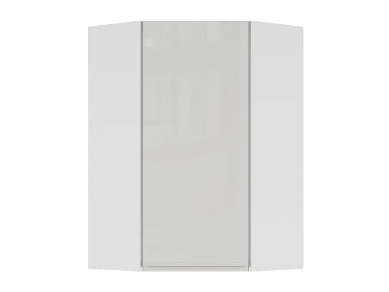 BRW Угловой верхний кухонный шкаф Sole 60 см левый светло-серый глянец, альпийский белый/светло-серый глянец FH_GNWU_60/95_L-BAL/XRAL7047 фото №1