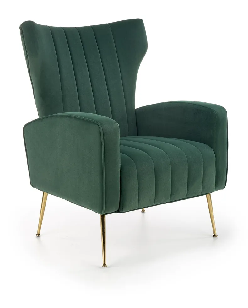 Кресло мягкое HALMAR VARIO темно-зеленое фото №1