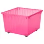 IKEA VESSLA ВЕССЛА, коробка на коліщатах, світло-рожевий, 39x39 см 100.992.89 фото