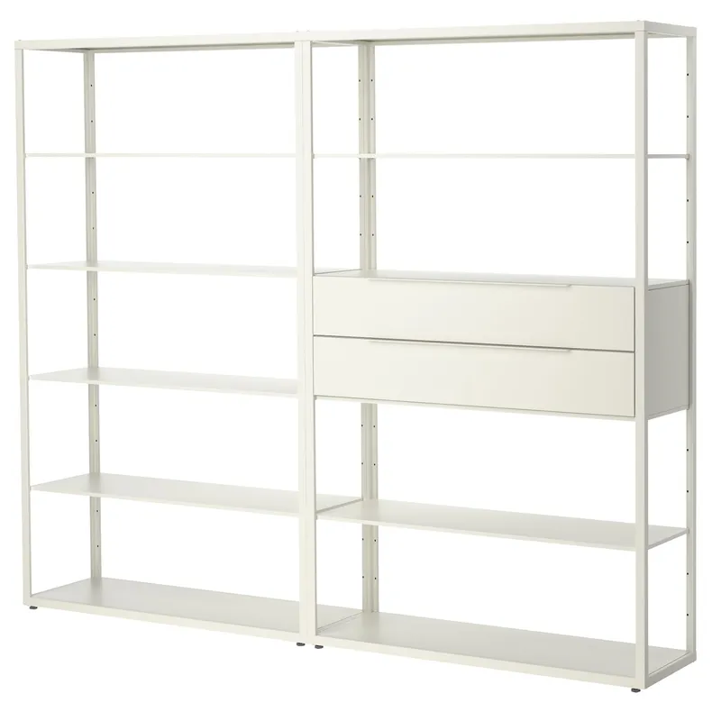 IKEA FJÄLKINGE ФЬЕЛЬКИНГЕ, стеллаж с ящиками, белый, 236x35x193 см 690.093.95 фото №1