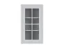 BRW Верхний кухонный шкаф Верди 40 см правый с дисплеем светло-серый матовый, греноловый серый/светло-серый матовый FL_G_40/72_PV-SZG/JSZM фото