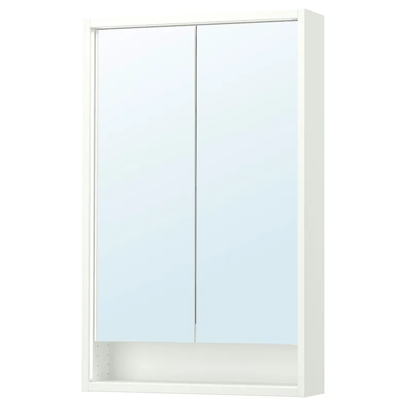 IKEA FAXÄLVEN ФАКСЭЛВЕН, зеркальный шкаф с подсветкой, белый, 60x15x95 см 295.167.10 фото №1