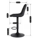 Барний стілець оксамитовий MEBEL ELITE ARCOS 2 Velvet, чорний фото thumb №12