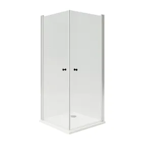 IKEA OPPEJEN ОППЕЙЕН / FOTINGEN ФОТІНГЕН, кутовий душ з 2 дверцятами / піддоном, 90x90x205 см 593.262.52 фото