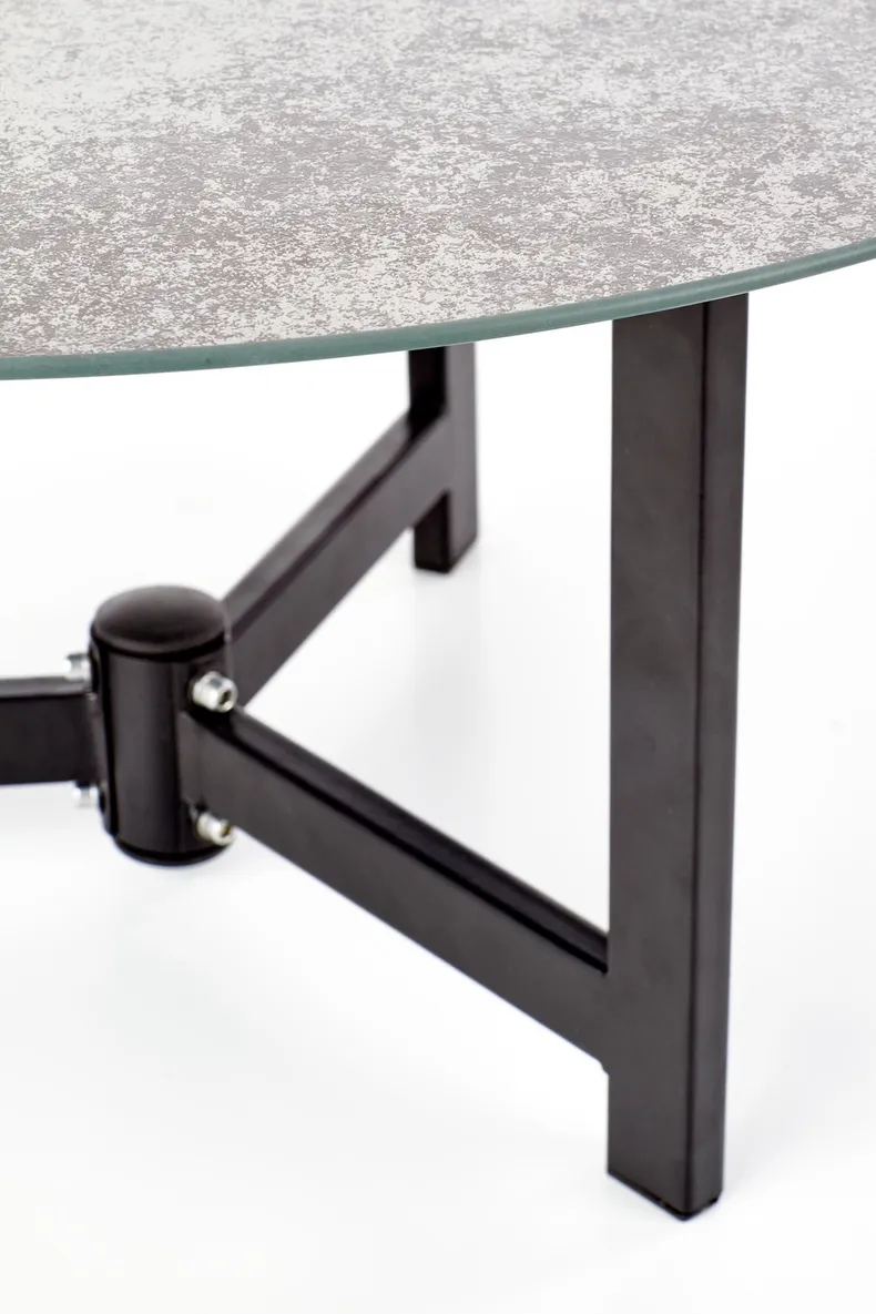 Комплект журнальних столів HALMAR TWINS 70x70 см, колір : графітовий / коричневий / чорний фото №10