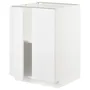 IKEA METOD МЕТОД, підлогова шафа з полицями / 2 дверцят, білий / РІНГХУЛЬТ білий, 60x60 см 994.666.36 фото