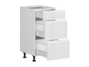 BRW Кухонный цокольный шкаф Sole 40 см с выдвижными ящиками белый глянец, альпийский белый/глянцевый белый FH_D3S_40/82_2SMB/SMB-BAL/BIP фото thumb №3
