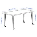 IKEA LAGKAPTEN ЛАГКАПТЕН / KRILLE КРІЛЛЕ, письмовий стіл, білий антрацит / білий, 140x60 см 495.202.16 фото thumb №3