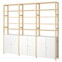 IKEA IVAR ІВАР, 3 секції / шафа / полиці, сосна / білий, 259x30x226 см 694.038.29 фото thumb №1