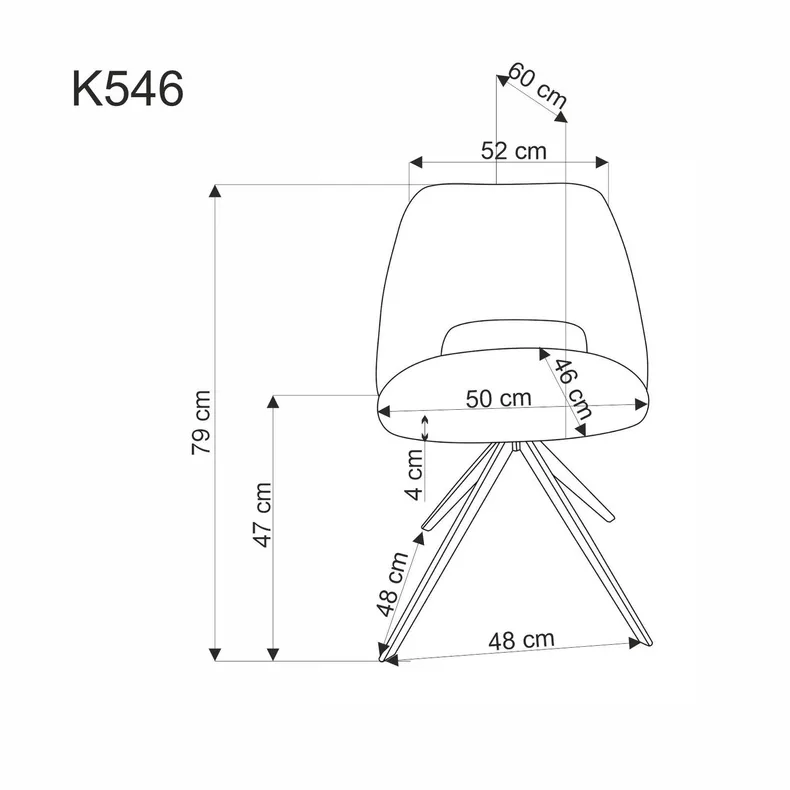 Кухонный стул HALMA K546 горчичный фото №2