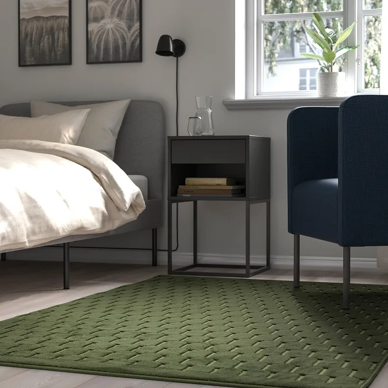 IKEA NÖVLING НЕВЛІНГ, килим, короткий ворс, зелений, 128x195 см 805.329.76 фото №3