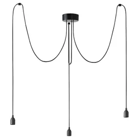 IKEA BENGTSBOL БЕНГТСБОЛЬ, підвісний світильник з 3 лампами, чорний 804.734.01 фото