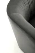 М'яке крісло оксамитове HALMAR ENRICO BLUVEL 14, сірий фото thumb №8