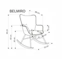 Кресло-качалка HALMAR BELMIRO, серый фото thumb №2
