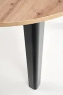 Стіл HALMAR RINGO стільниця колір дуб артісан, ніжки - чорний 102-142x102x76 см фото thumb №14