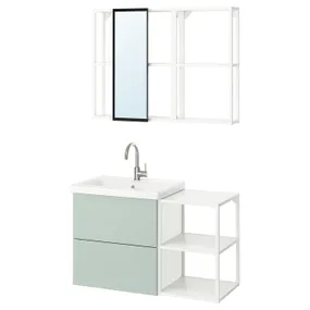 IKEA ENHET ЭНХЕТ, ванная, белый/бледный серо-зеленый, 102x43x65 см 995.477.46 фото
