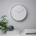 IKEA MALLHOPPA МАЛЛХОППА, настенные часы, низкое напряжение / серебро, 35 см 305.423.41 фото thumb №2