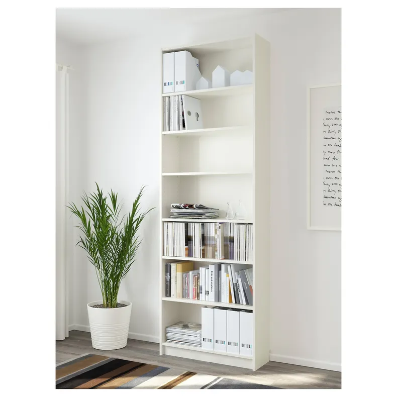 IKEA BILLY БІЛЛІ, книжкова шафа, білий, 80x28x237 см 591.822.01 фото №2