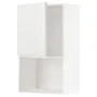 IKEA METOD МЕТОД, шафа навісна для мікрохвильової печ, білий / ВОКСТОРП глянцевий / білий, 60x100 см 594.582.14 фото