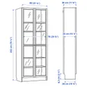 IKEA BILLY БИЛЛИ / OXBERG ОКСБЕРГ, стеллаж со стеклянными дверцами, коричневый орех, 80x30x202 см 394.833.18 фото thumb №6
