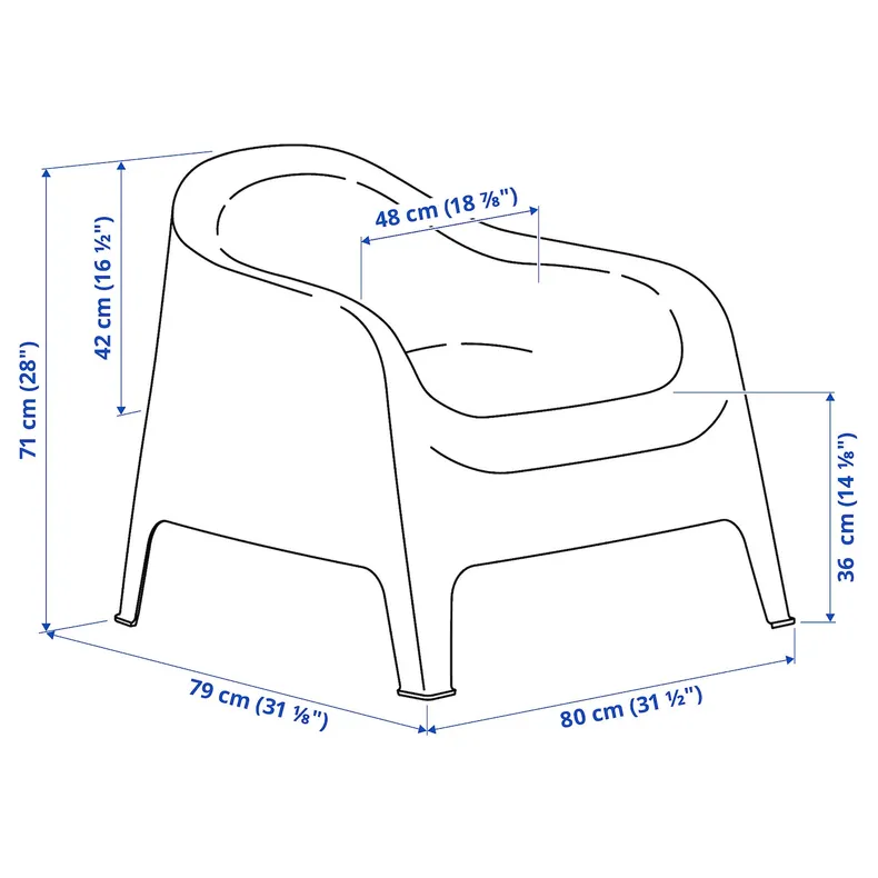 IKEA SKARPÖ, садове крісло, бежевий 505.758.11 фото №6