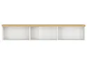 BRW Ерла 158 см відкрита біла настінна шафа, біла/дубова мінерва SFW/158-BI/DMV фото thumb №3
