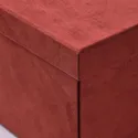IKEA GJÄTTA ГЭТТА, коробка с крышкой, коричнево-красный бархат, 18x25x15 см 905.704.30 фото thumb №2