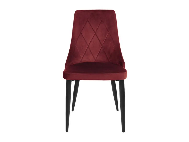 BRW Alvar, Комплект из 2 стульев бордового цвета (металлические ножки), бордовый/черный SJ80_36-N_METAL_2SZT-BORDO фото №2